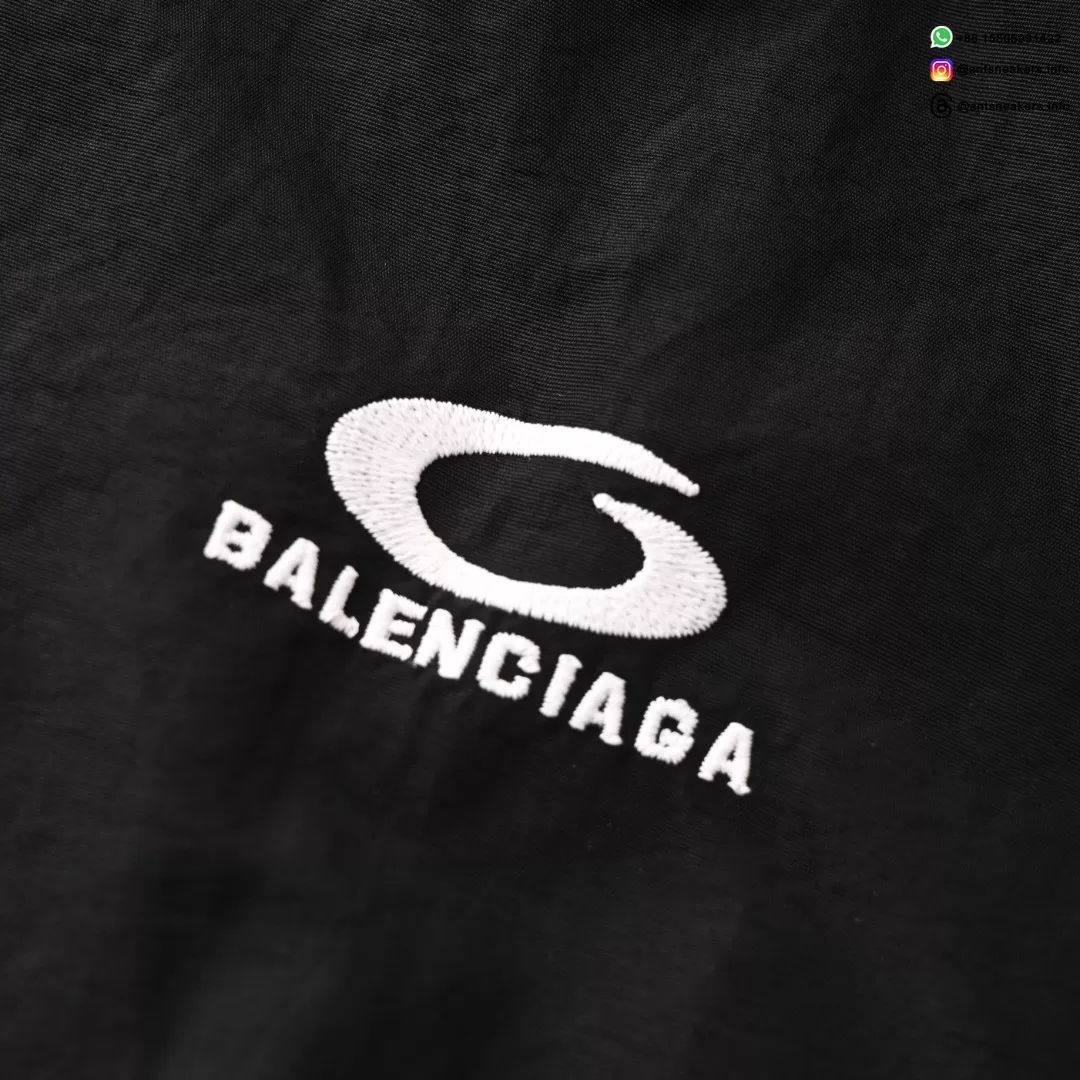 Balenciaga Circular Embroidered White Stripe Hooded Track Jacket | Luxury Designer Streetwear