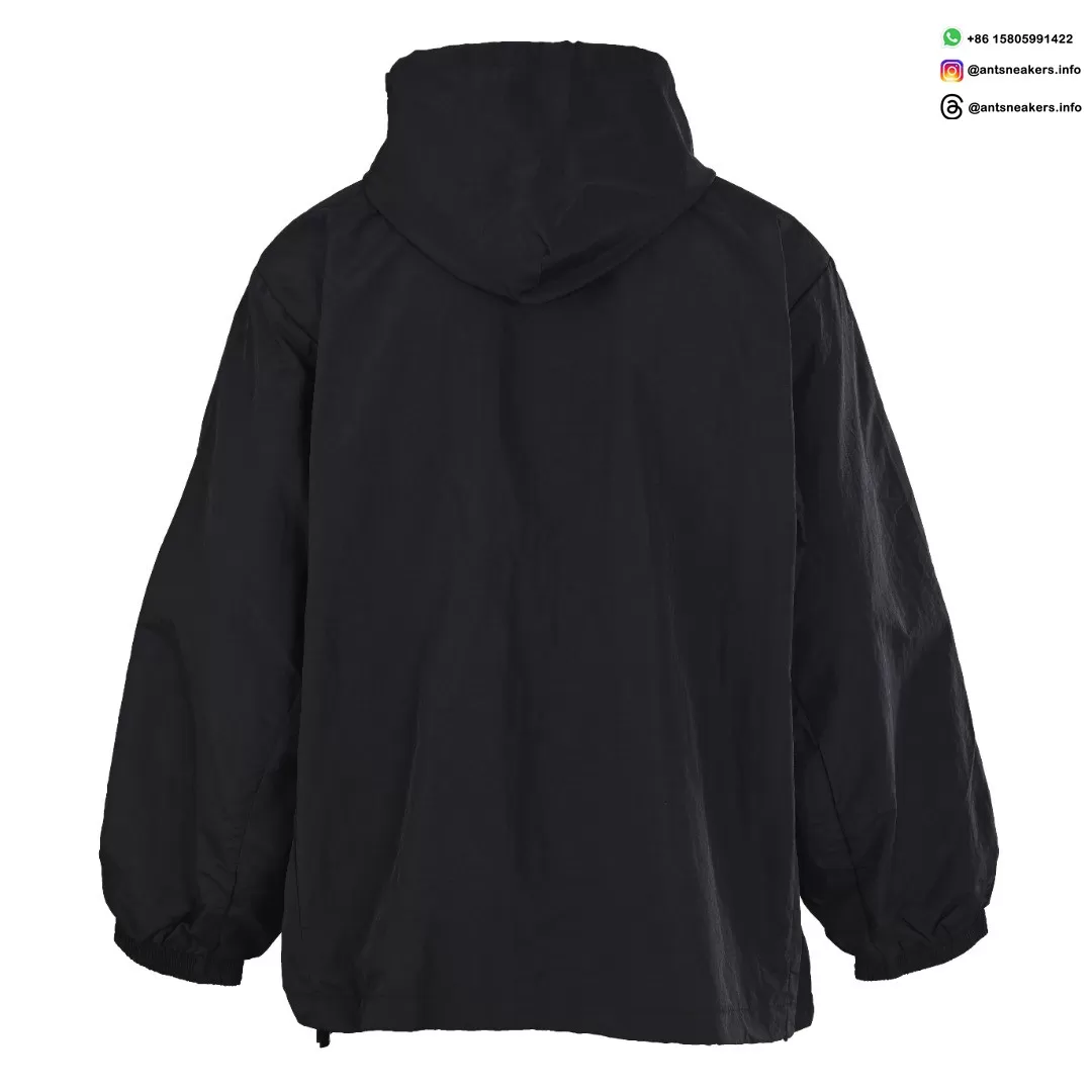 Balenciaga Circular Embroidered White Stripe Hooded Track Jacket | Luxury Designer Streetwear