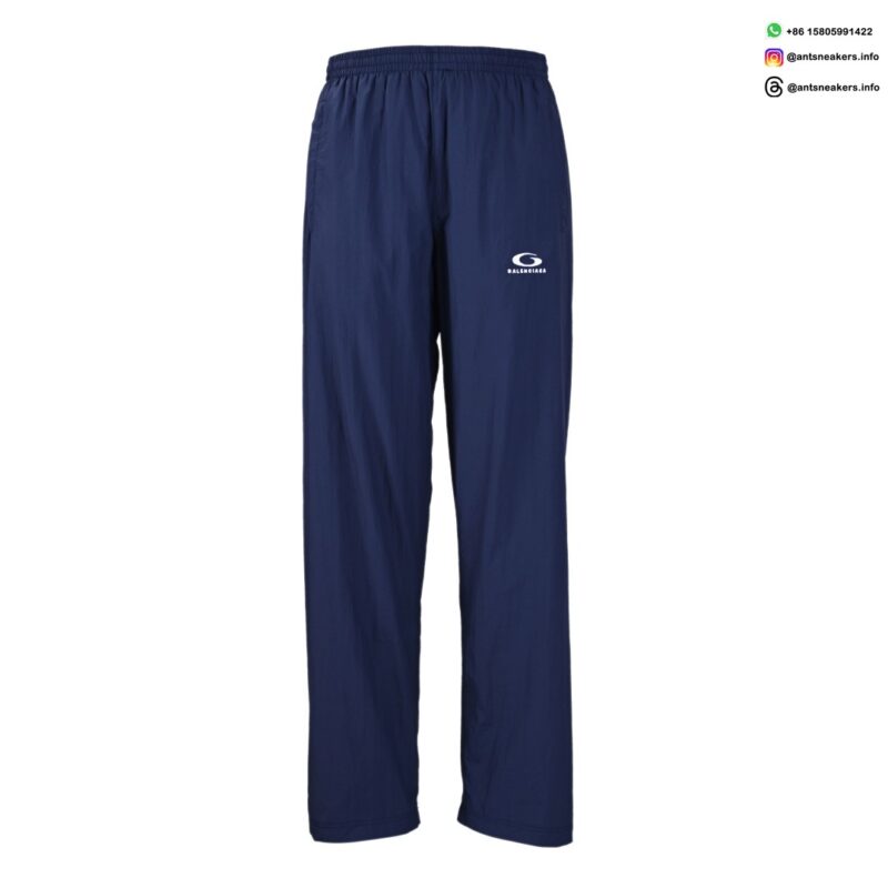 Balenciaga Circular Logo Navy Blue Track Pants | Designer Athletic Streetwear