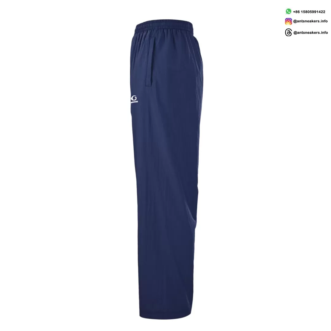 Balenciaga Circular Logo Navy Blue Track Pants | Designer Athletic Streetwear
