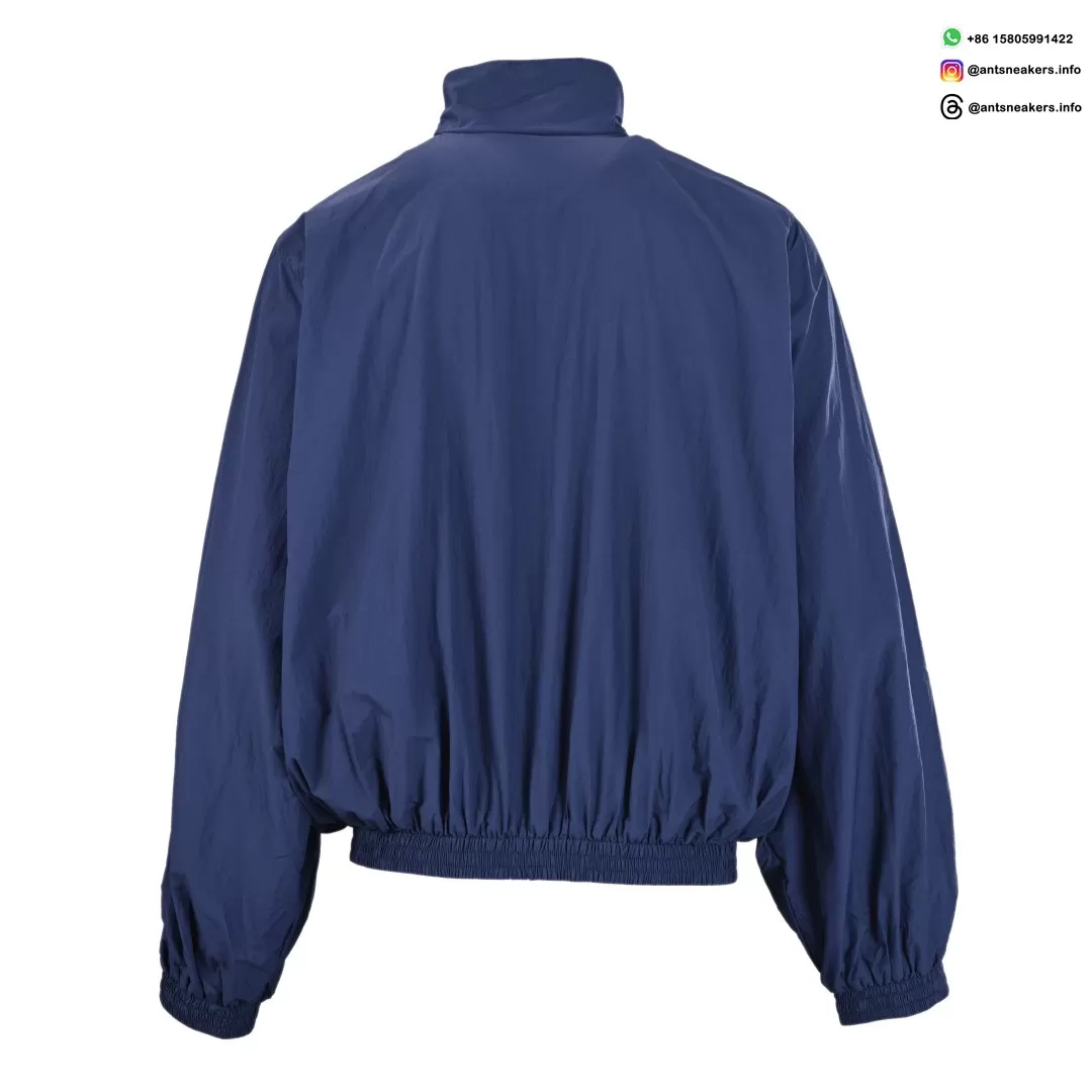 Balenciaga Circular Logo Navy Track Jacket | Designer Athletic Outerwear