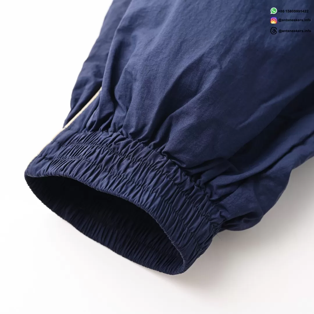 Balenciaga Circular Logo Navy Track Jacket | Designer Athletic Outerwear