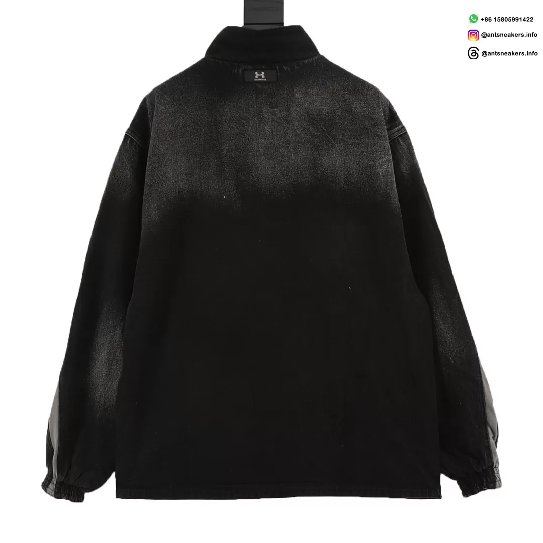 Balenciaga Dual-Sided Spliced Denim Windbreaker Jacket | Luxury Streetwear 2025