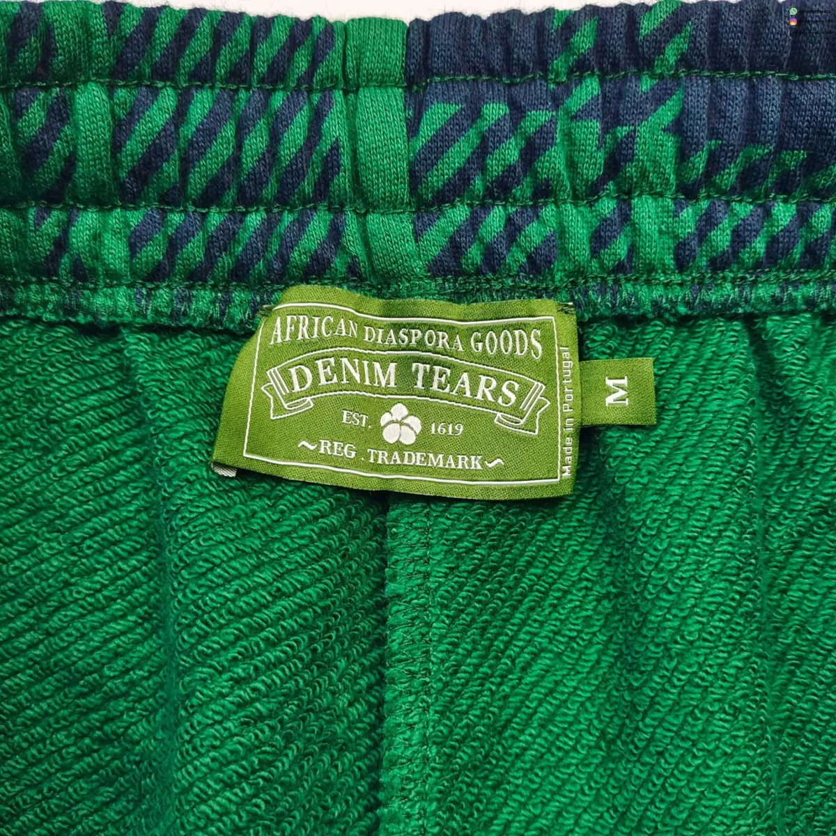 Denim Tears Green Plaid Floral Sweatpants | 400g Cotton Fleece Joggers | Streetwear Luxury Collection