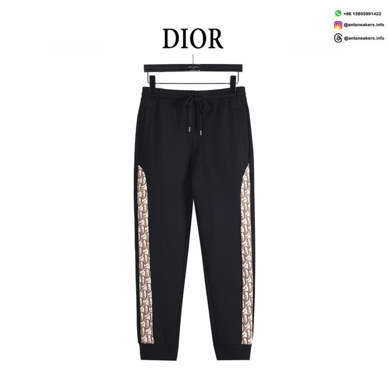 Dior 25FW Monogram Stripe Track Pants | Luxury Designer Joggers | Modern Streetwear Style