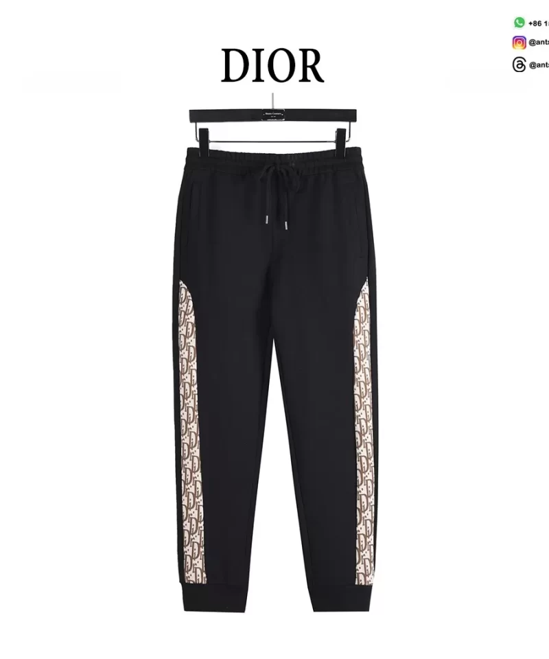 Dior 25FW Monogram Stripe Track Pants | Luxury Designer Joggers | Modern Streetwear Style