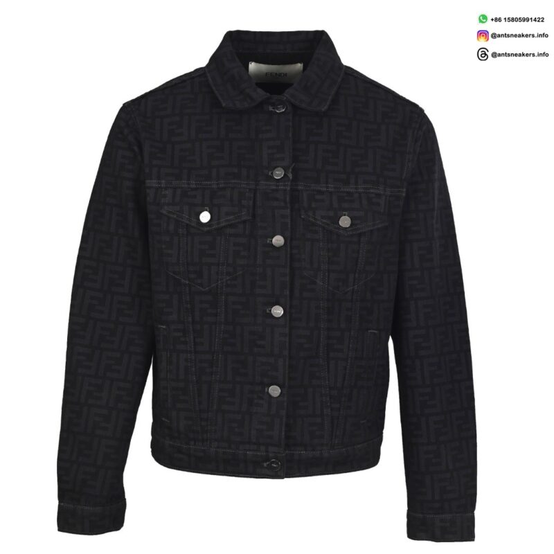 Fendi FF Monogram Denim Jacket | Luxury Designer Outerwear | Iconic Italian Fashion