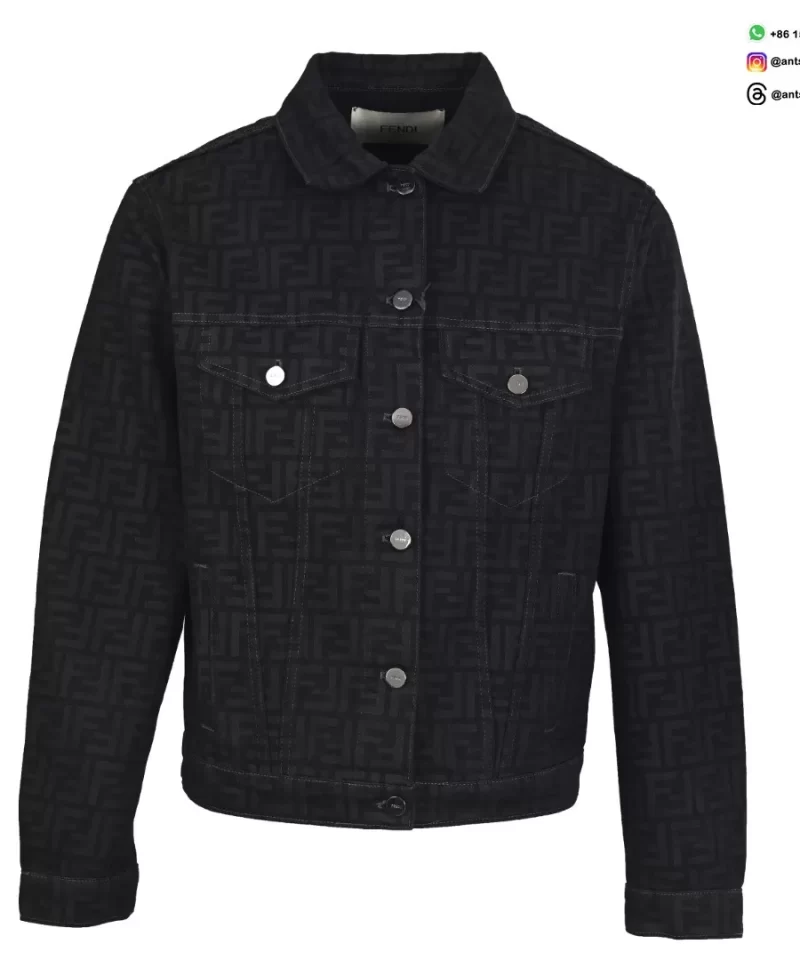 Fendi FF Monogram Denim Jacket | Luxury Designer Outerwear | Iconic Italian Fashion