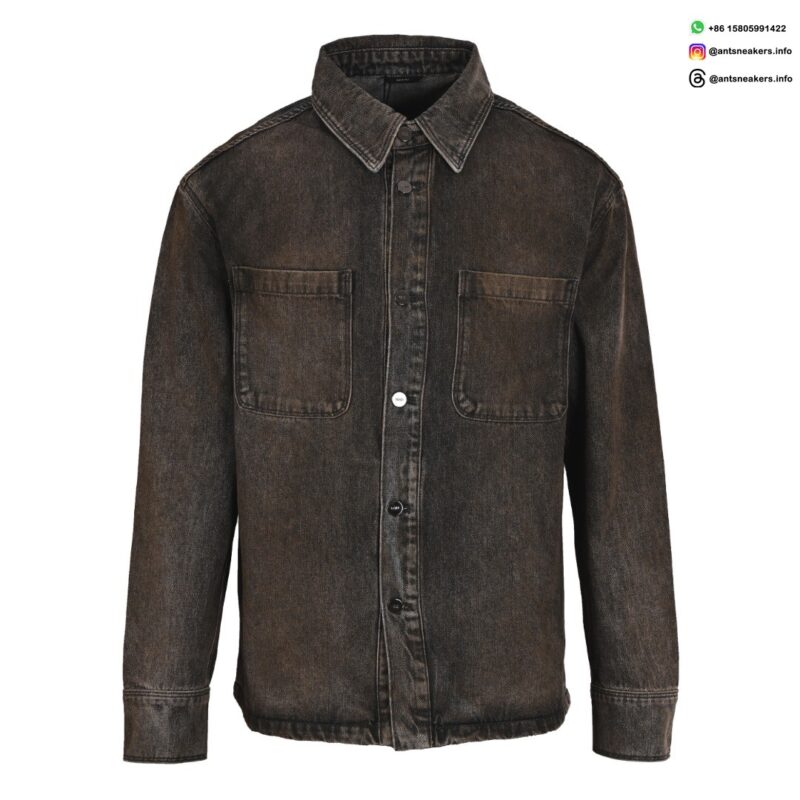 Fendi Vintage-Wash Denim Jacket | Classic Button-Up Workwear Style | Fendi 2025 Collection