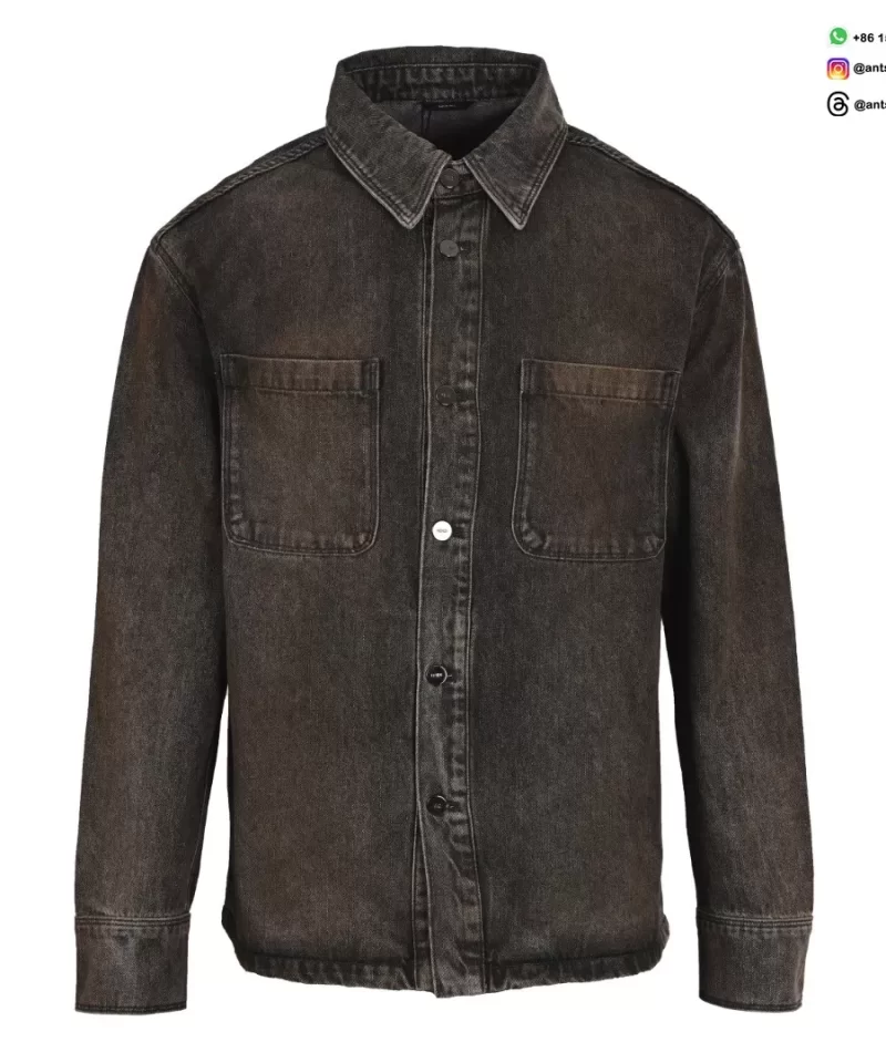 Fendi Vintage-Wash Denim Jacket | Classic Button-Up Workwear Style | Fendi 2025 Collection