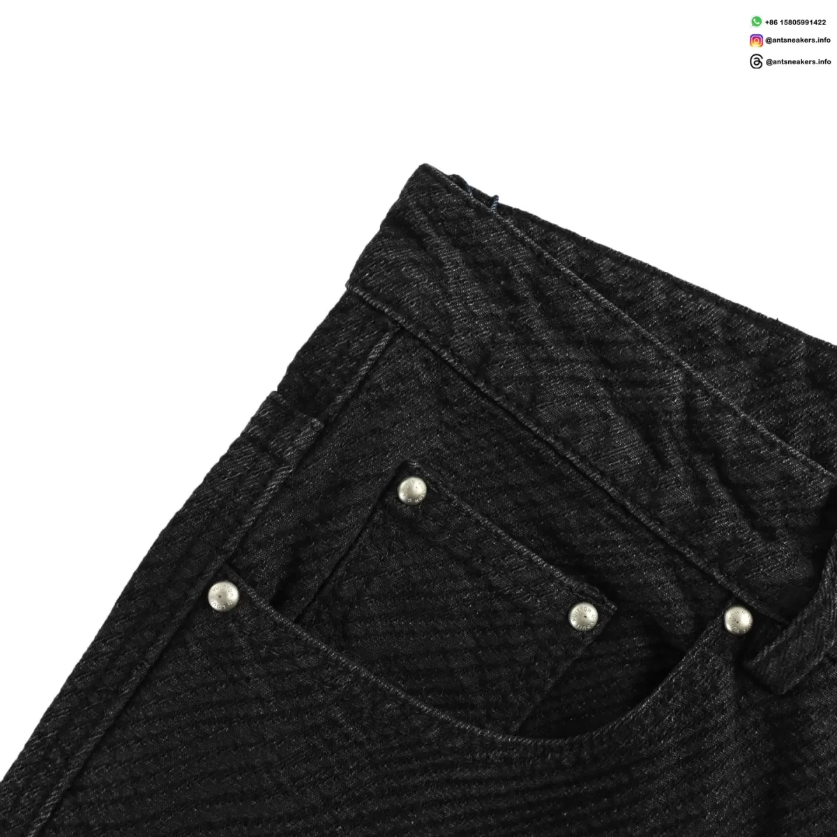 Louis Vuitton Monogram Pattern Denim Pants | Luxury Casual Jeans with Embossed LV Design