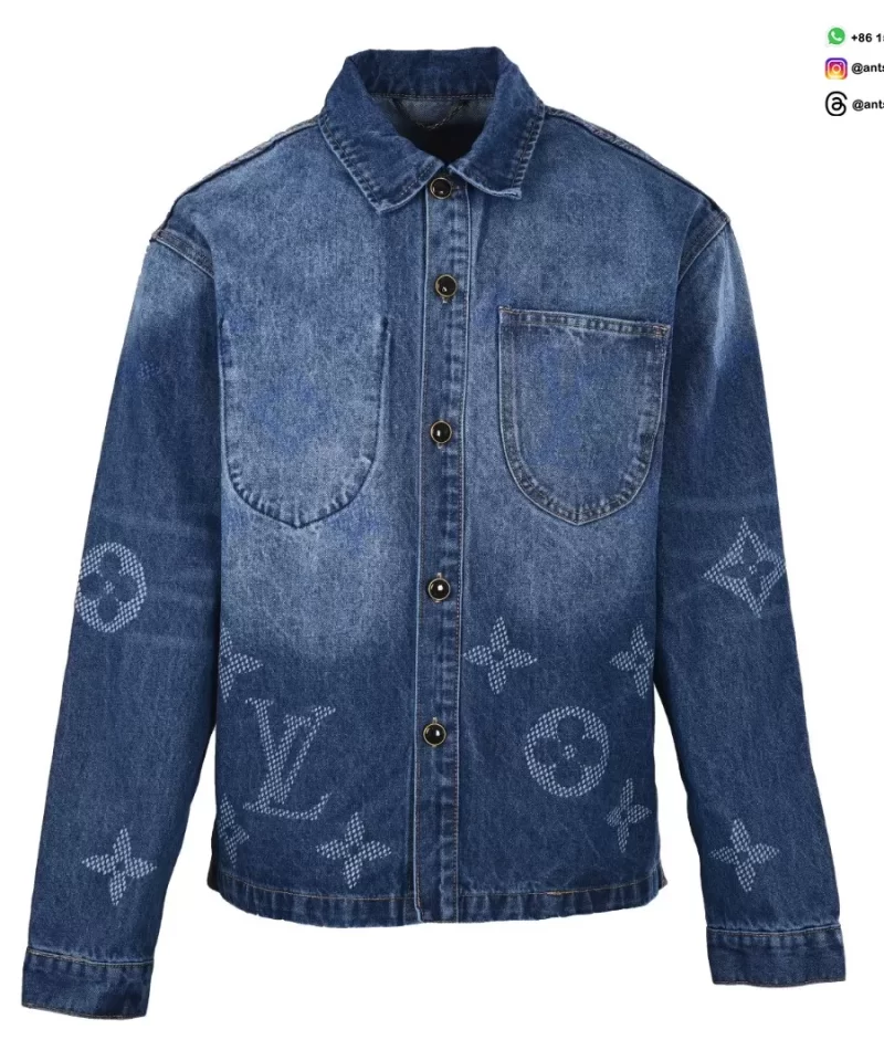 Louis Vuitton Monogram Washed Denim Jacket | Designer Workwear Style | Luxury Streetwear 2025
