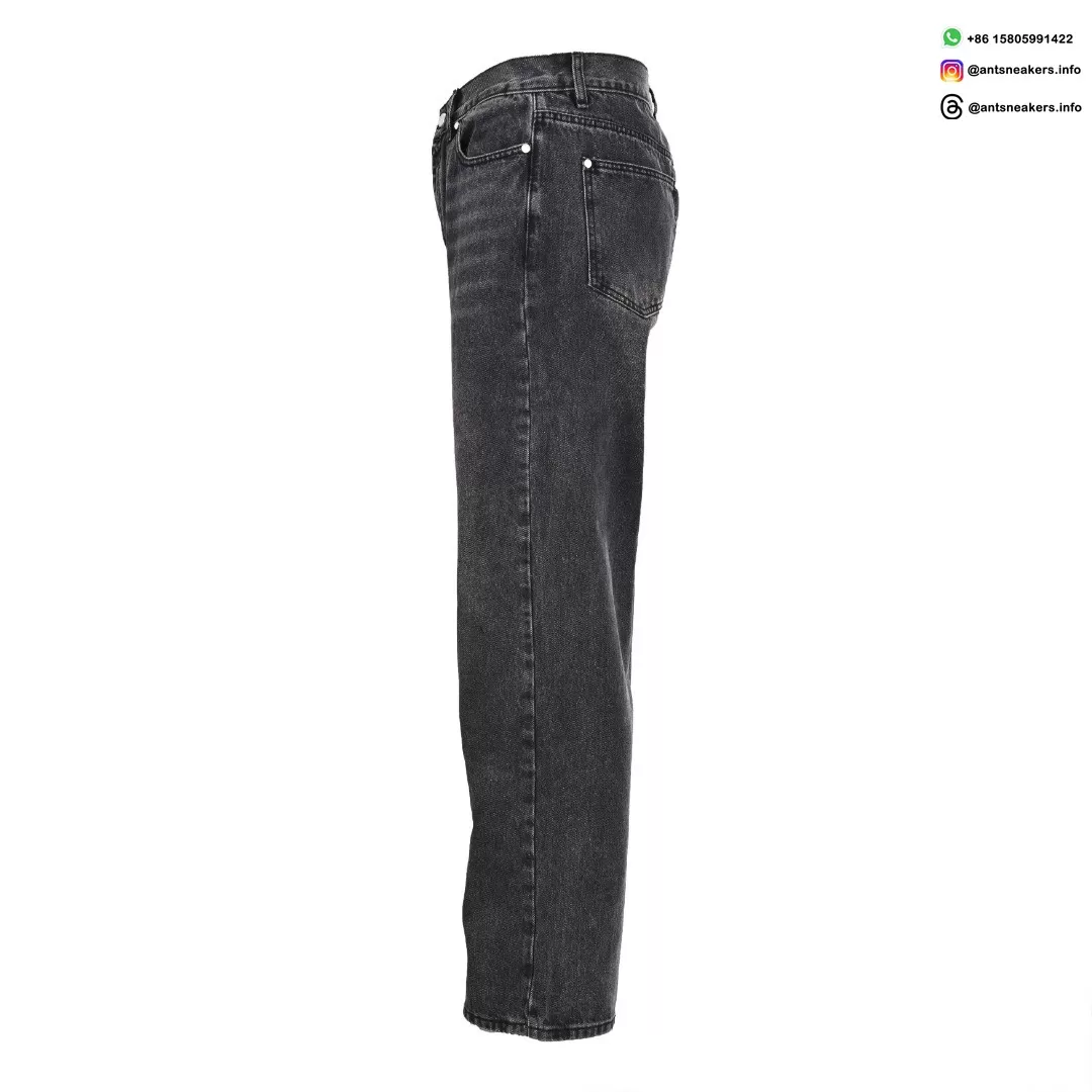 Louis Vuitton Sand-Washed Embroidered Denim Jeans | Premium Vintage Straight Fit
