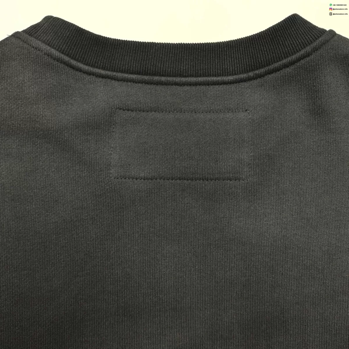Sp5der Black and Gray Patchwork Crewneck Sweatshirt | 420g Heavy Cotton Fleece | Streetwear Essentials 2025