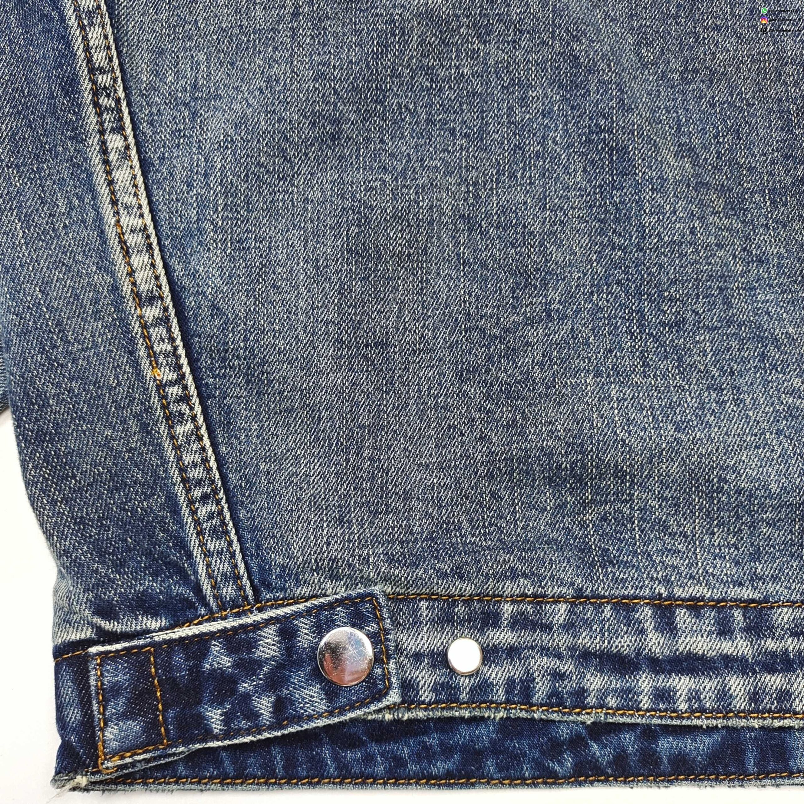Sp5der Denim Workwear Zip Jacket | Vintage Washed Embroidered Denim | Streetwear Collection 2025