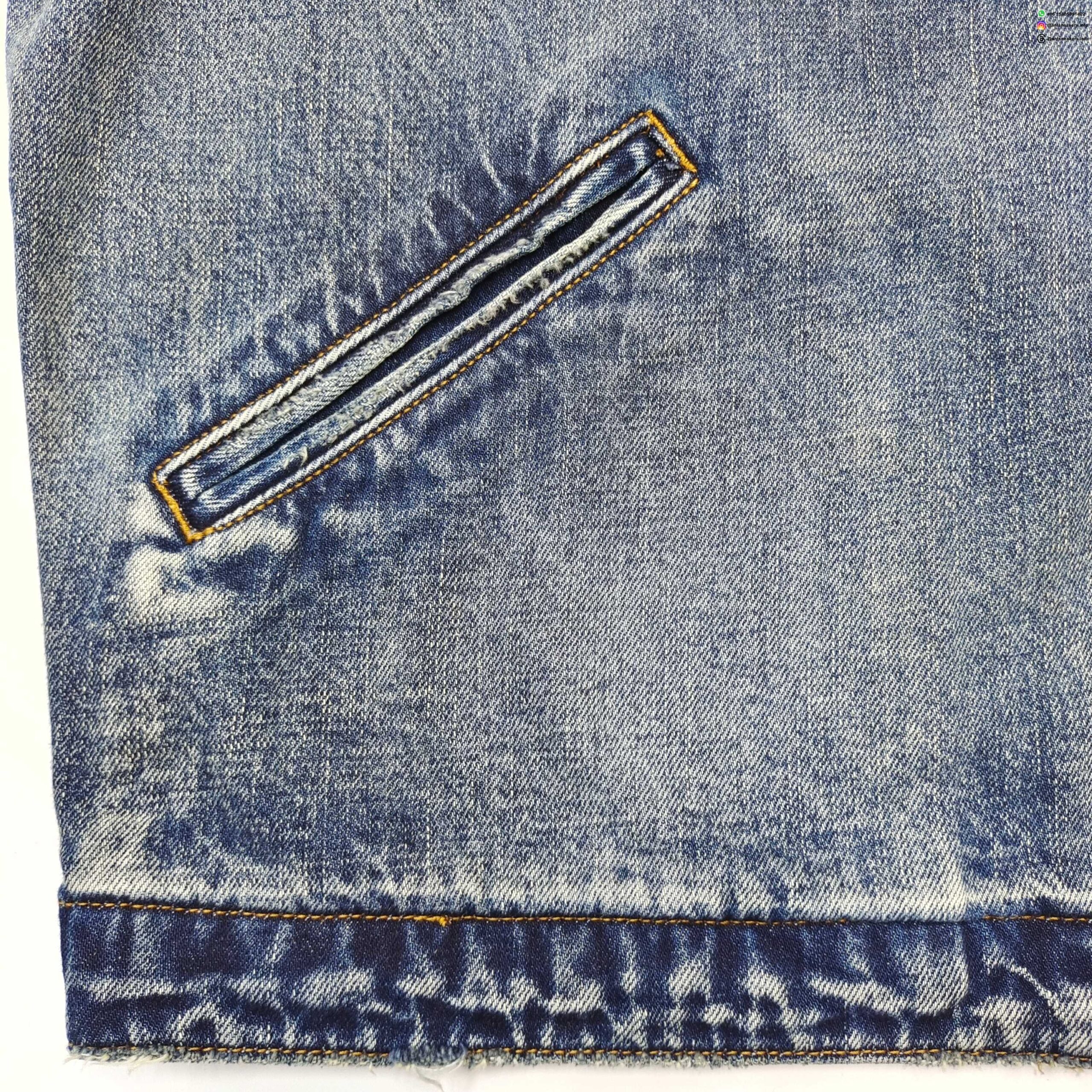 Sp5der Denim Workwear Zip Jacket | Vintage Washed Embroidered Denim | Streetwear Collection 2025