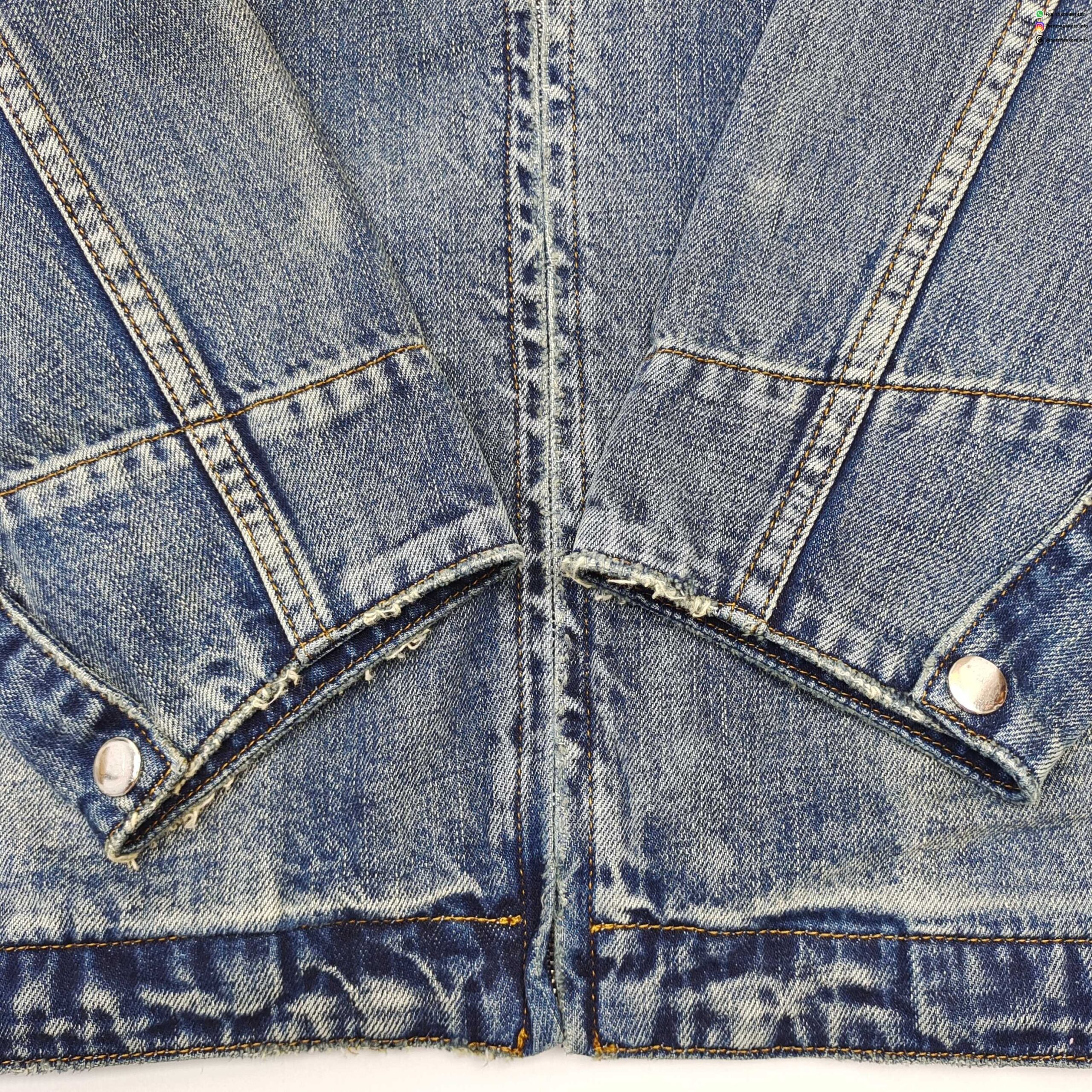 Sp5der Denim Workwear Zip Jacket | Vintage Washed Embroidered Denim | Streetwear Collection 2025