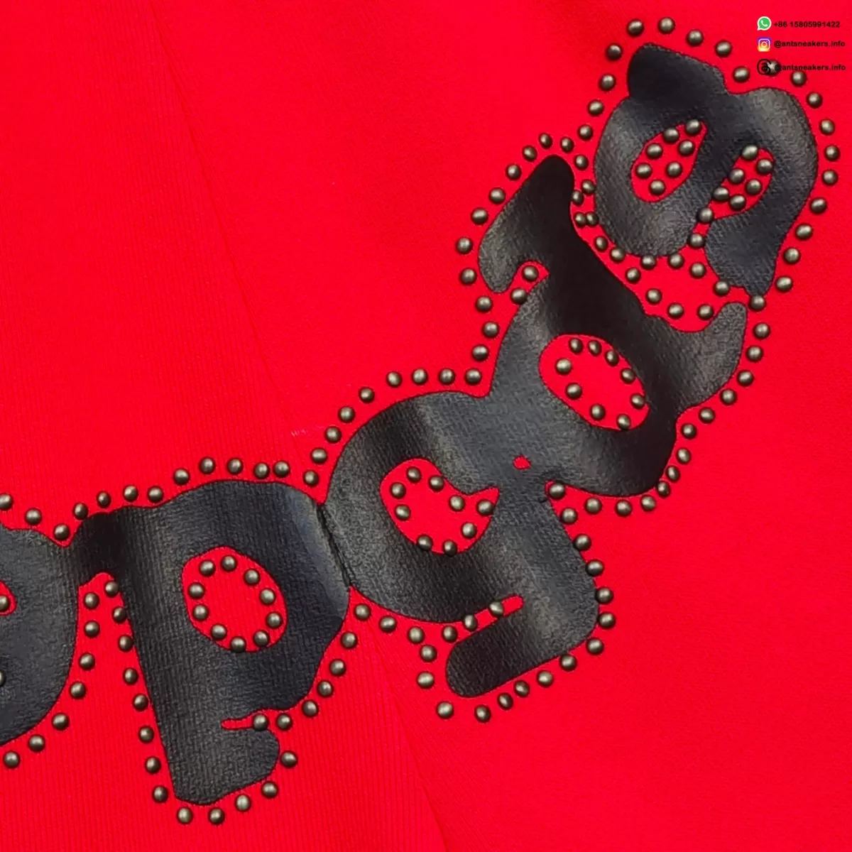 Sp5der Red Rhinestone Shorts | 450g Heavy Fleece Streetwear | Summer 2025 Collection