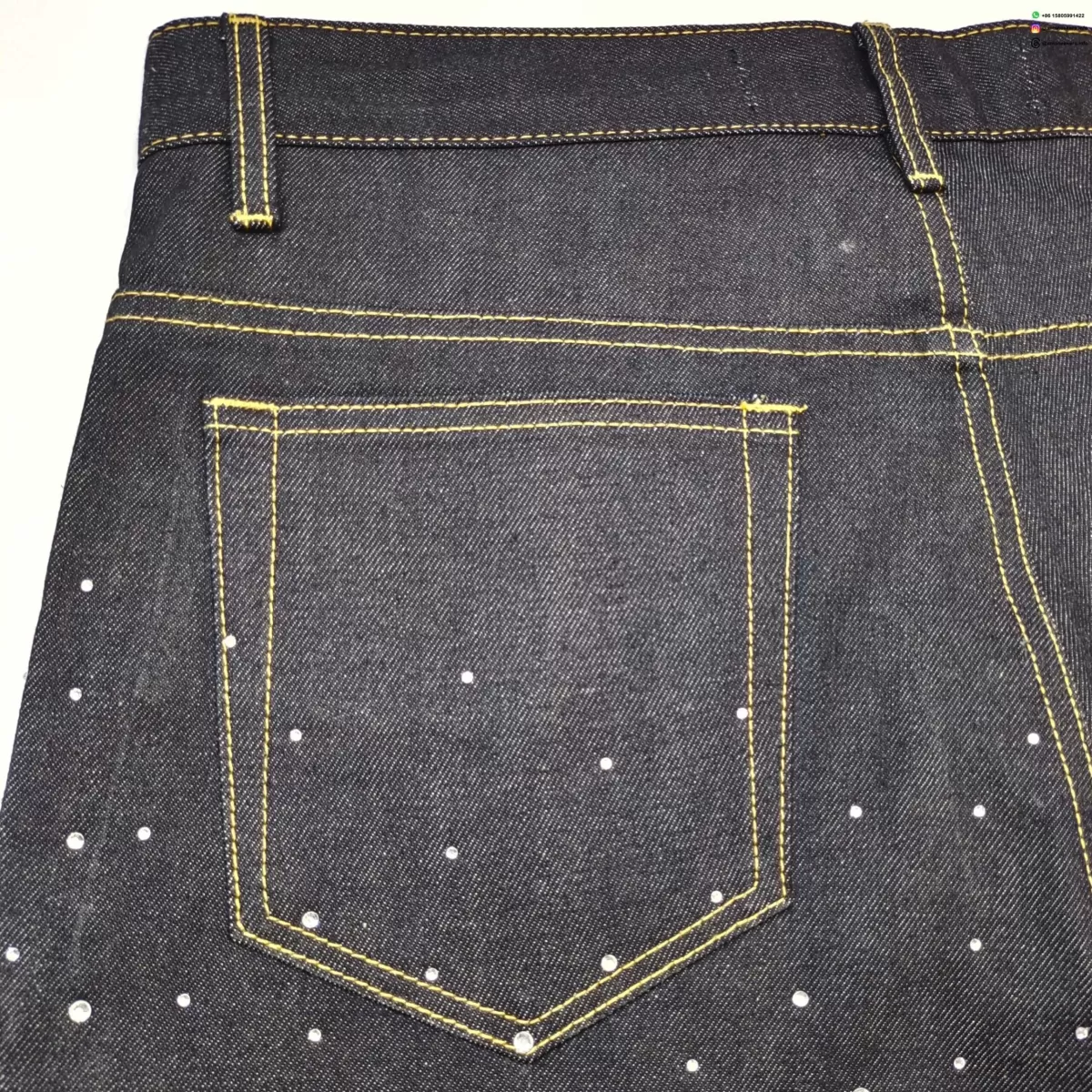 Sp5der Rhinestone Denim Shorts | Luxury Streetwear Crystal Embellished Jeans | Summer 2025 Collection