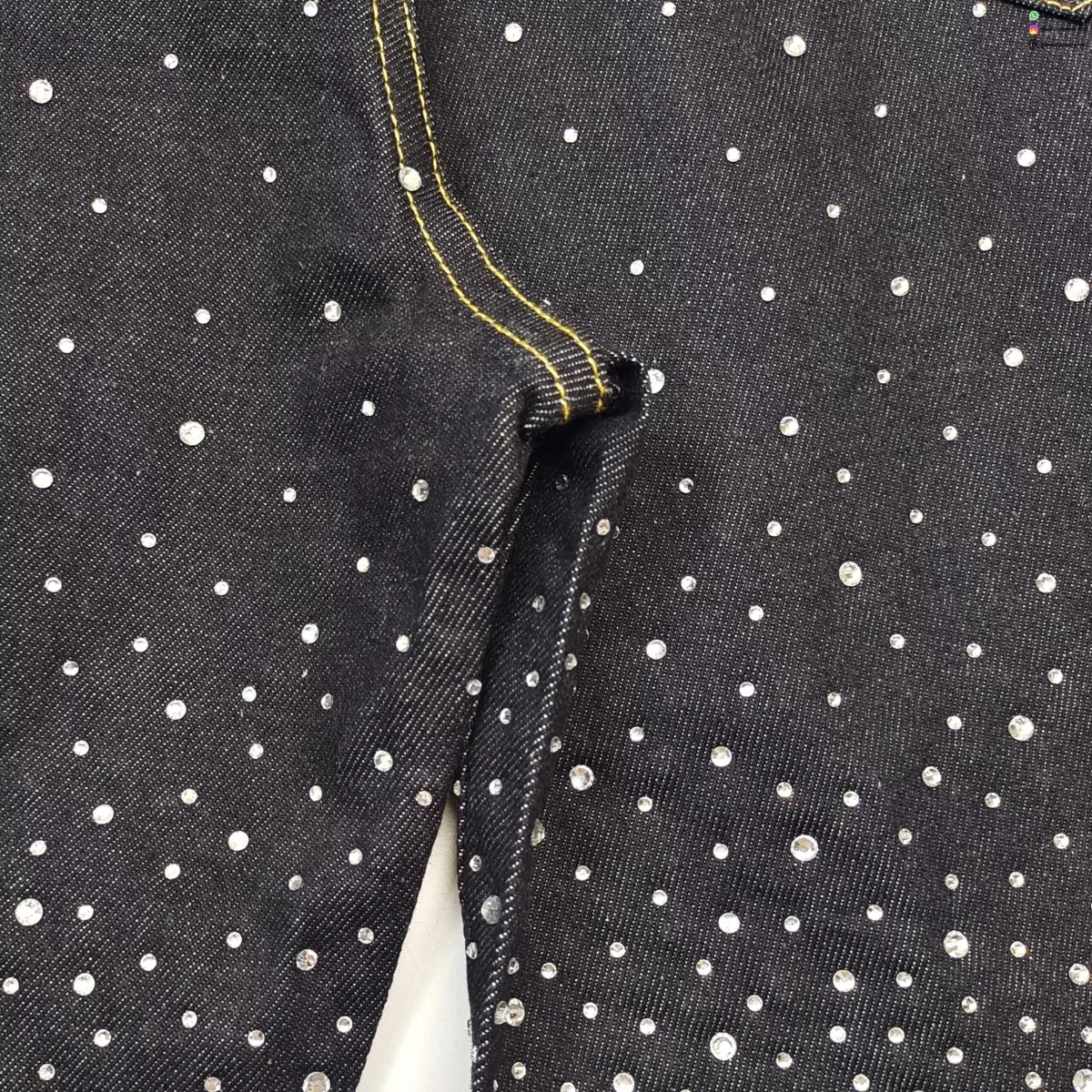 Sp5der Rhinestone Denim Shorts | Luxury Streetwear Crystal Embellished Jeans | Summer 2025 Collection