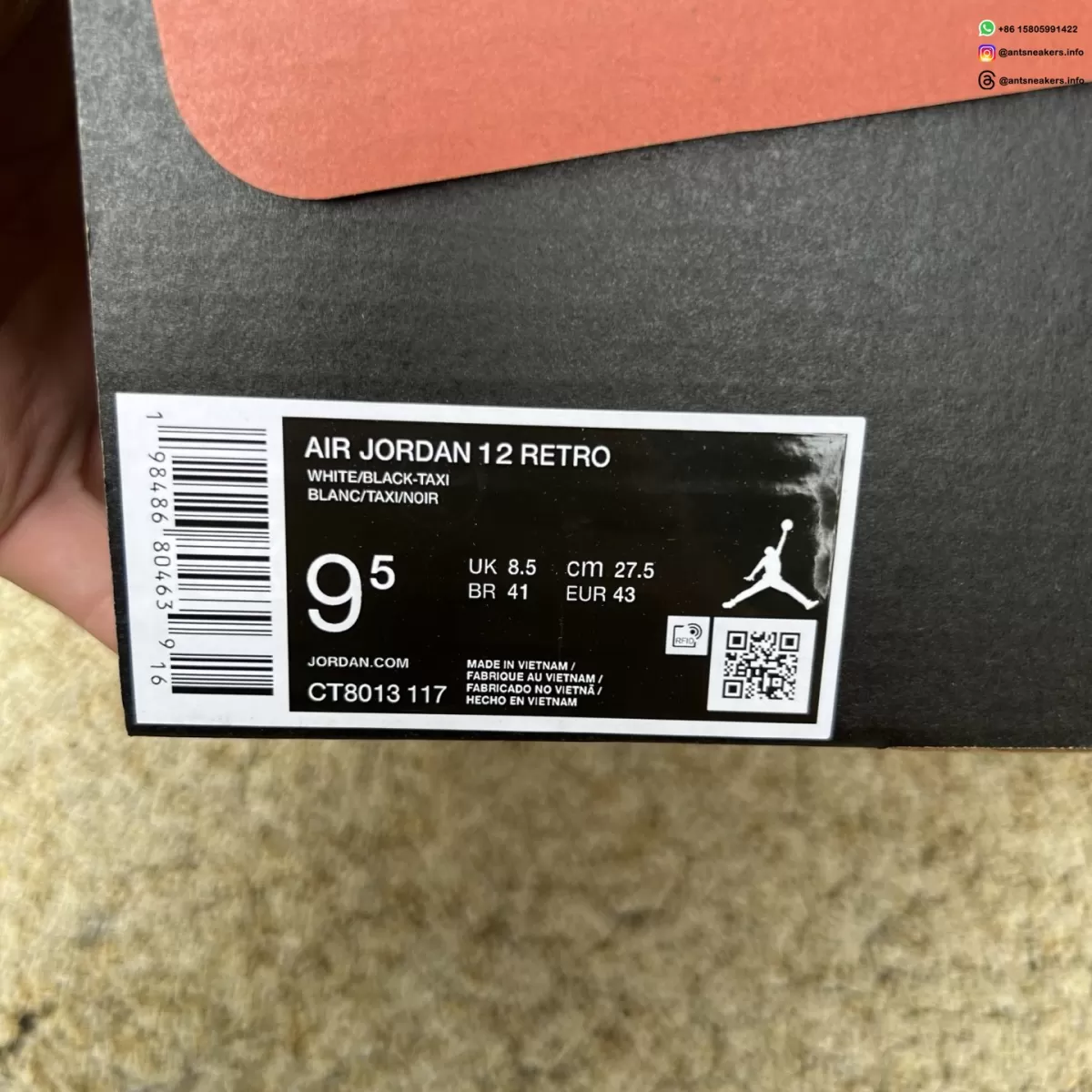 Air Jordan 12 Retro 'Taxi' 2025 CT8013-117