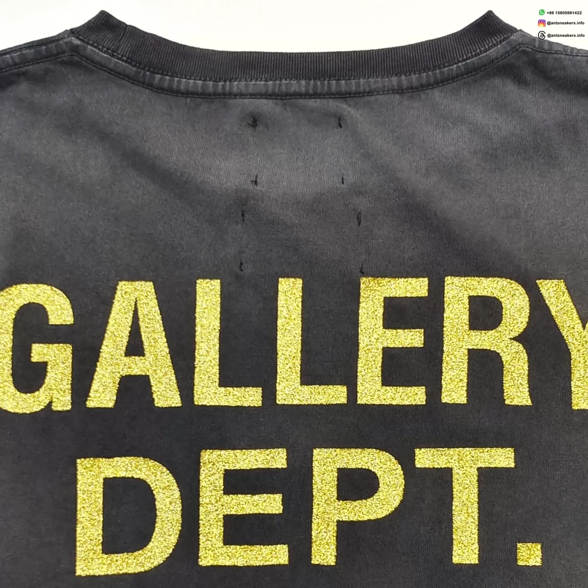 GALLERY DEPT Grim Reaper Black Tee - 230g Seamless Vintage-Wash Graphic T-Shirt
