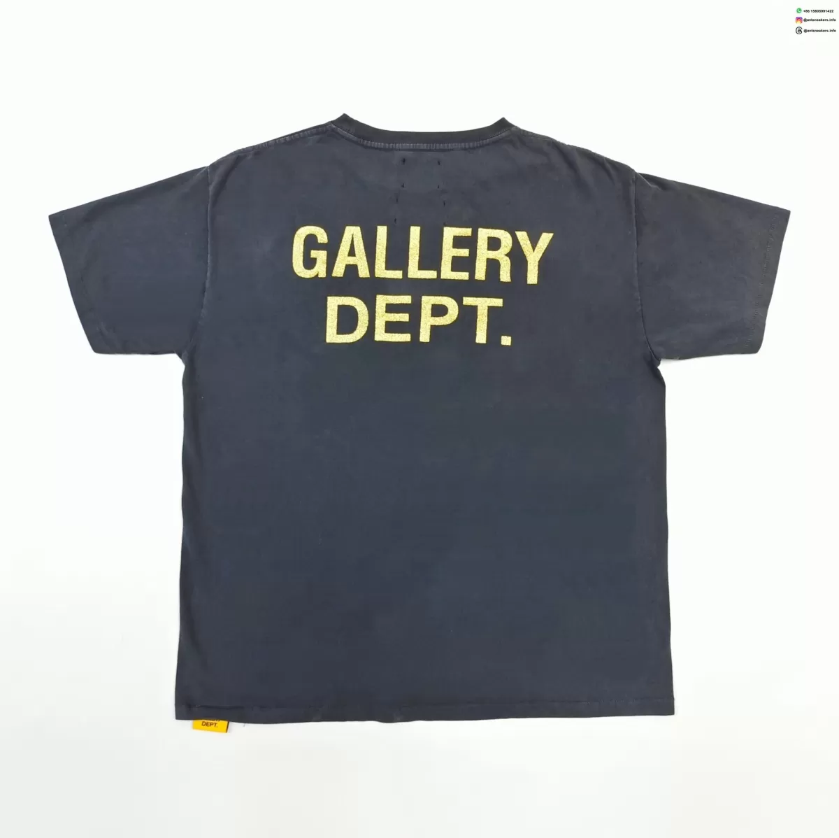 GALLERY DEPT Grim Reaper Black Tee - 230g Seamless Vintage-Wash Graphic T-Shirt
