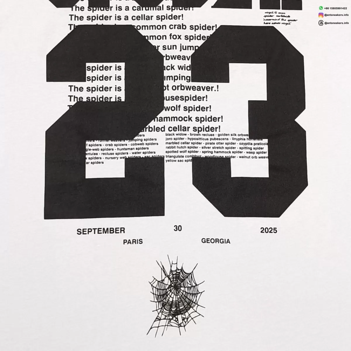 Sp5der Back 23 White Graphic Tee - Premium Cotton Streetwear T-Shirt