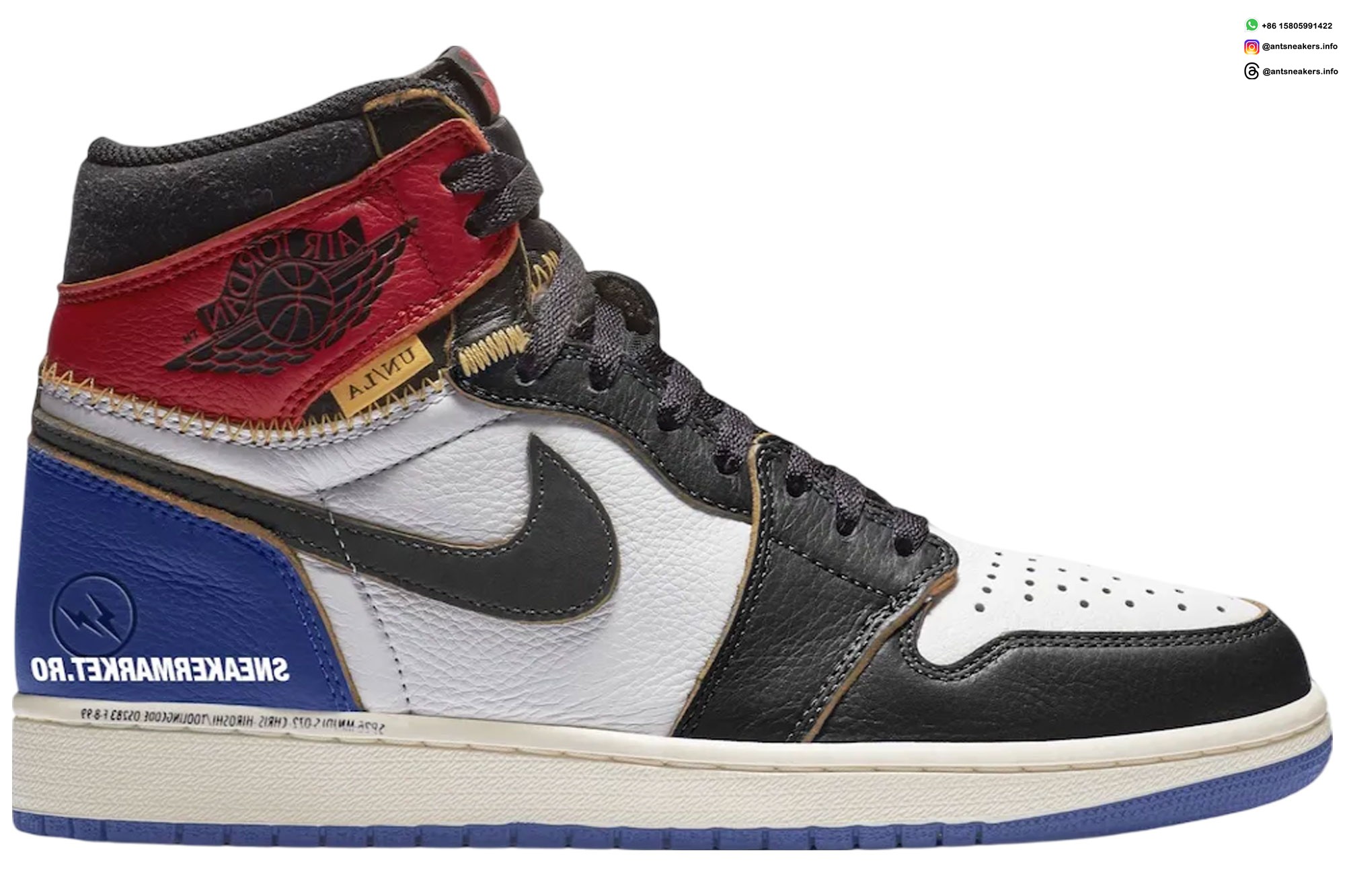 Union x Fragment x Air Jordan 1 High OG 'Varsity Red/Sport Royal' IO7847-002