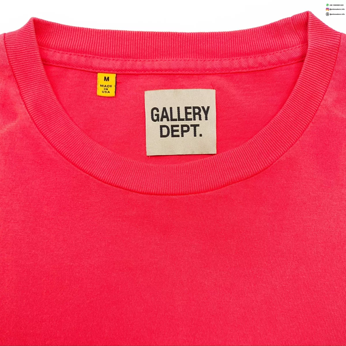 Gallery Dept Red Ripple Wash Long Sleeve T-Shirt - Vintage Gradient Cotton Tee