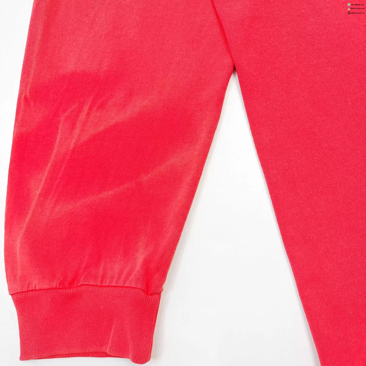 Gallery Dept Red Ripple Wash Long Sleeve T-Shirt - Vintage Gradient Cotton Tee