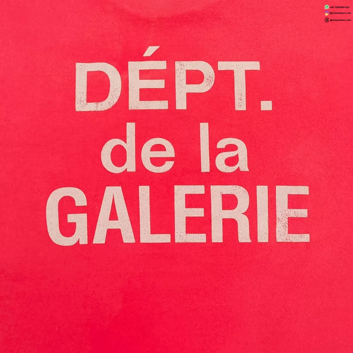 Gallery Dept Red Ripple Wash Long Sleeve T-Shirt - Vintage Gradient Cotton Tee