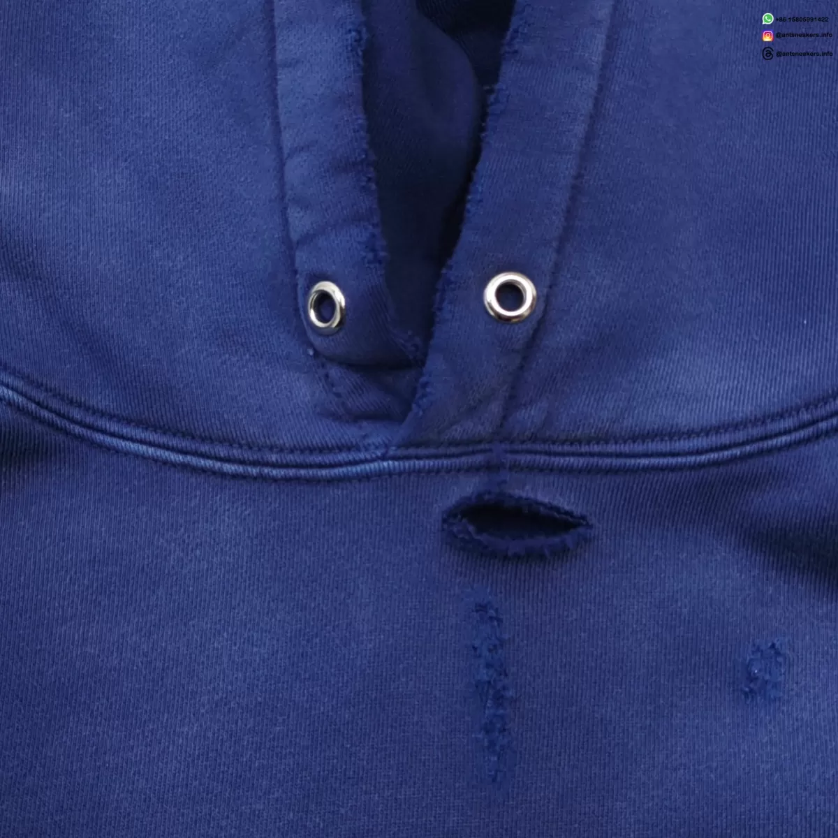 Gallery Dept Chateau Ranch Hand-Painted Blue Hoodie - Vintage Garment Dyed Pullover