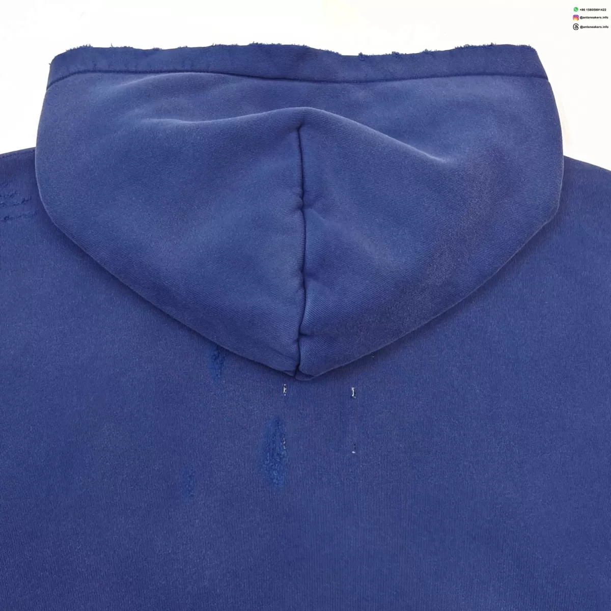 Gallery Dept Chateau Ranch Hand-Painted Blue Hoodie - Vintage Garment Dyed Pullover