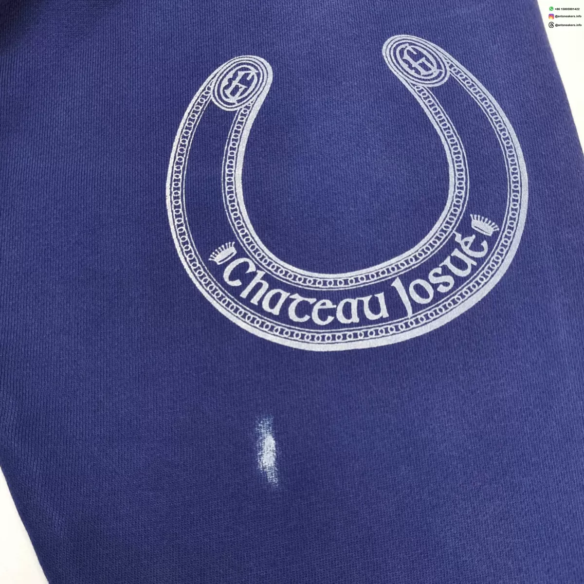 Gallery Dept Chateau Ranch Hand-Painted Blue Hoodie - Vintage Garment Dyed Pullover