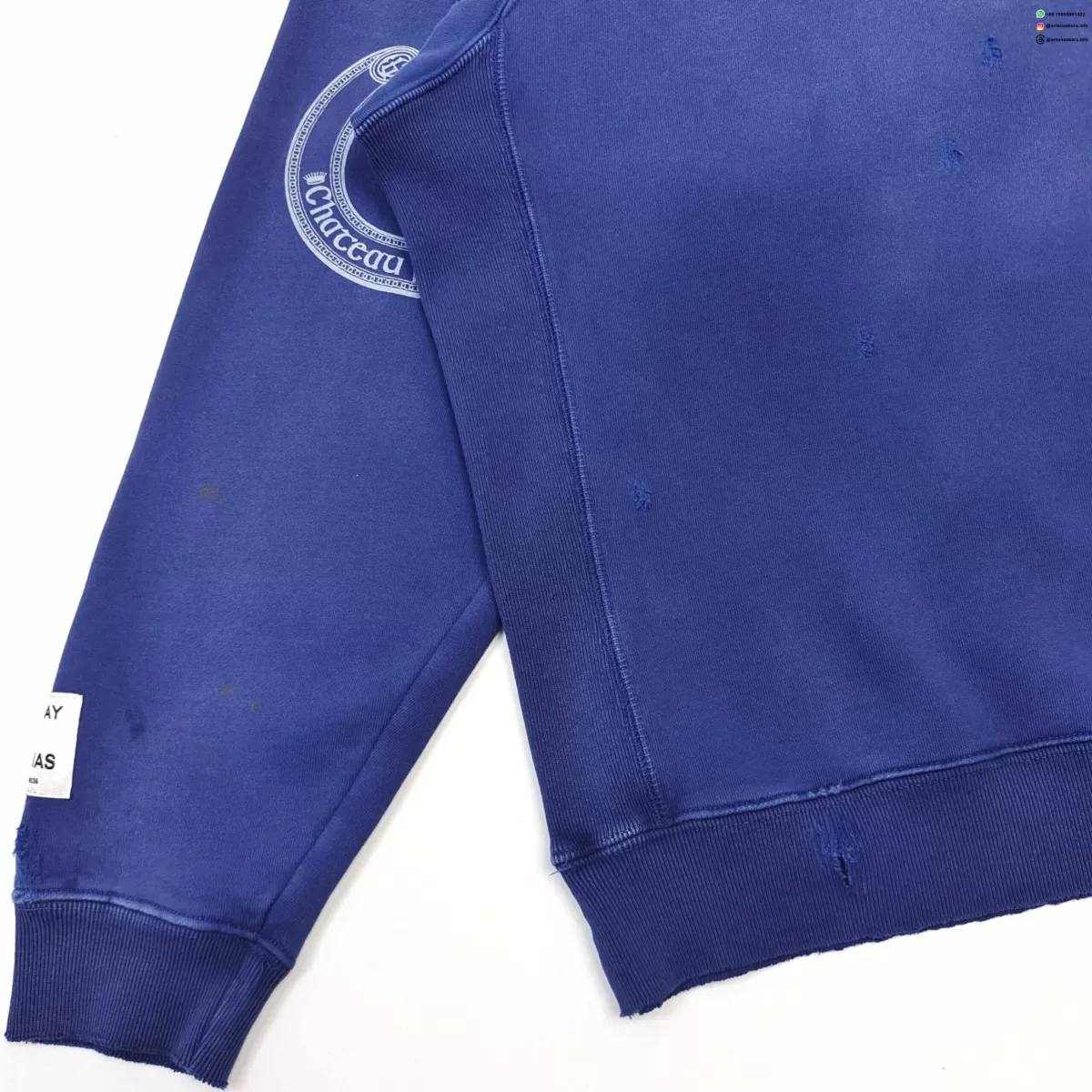 Gallery Dept Chateau Ranch Hand-Painted Blue Hoodie - Vintage Garment Dyed Pullover