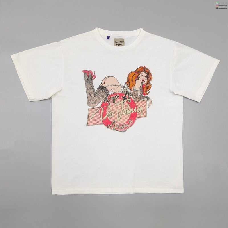Gallery Dept Dancer Graphic Cream T-Shirt – Vintage Washed Cotton Tee