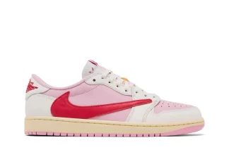 Travis Scott x Air Jordan 1 Retro Low OG 'Sail Tropical Pink' IQ7604-101