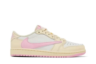 Travis Scott x Air Jordan 1 Retro Low OG 'Shy Pink' IQ7604-100